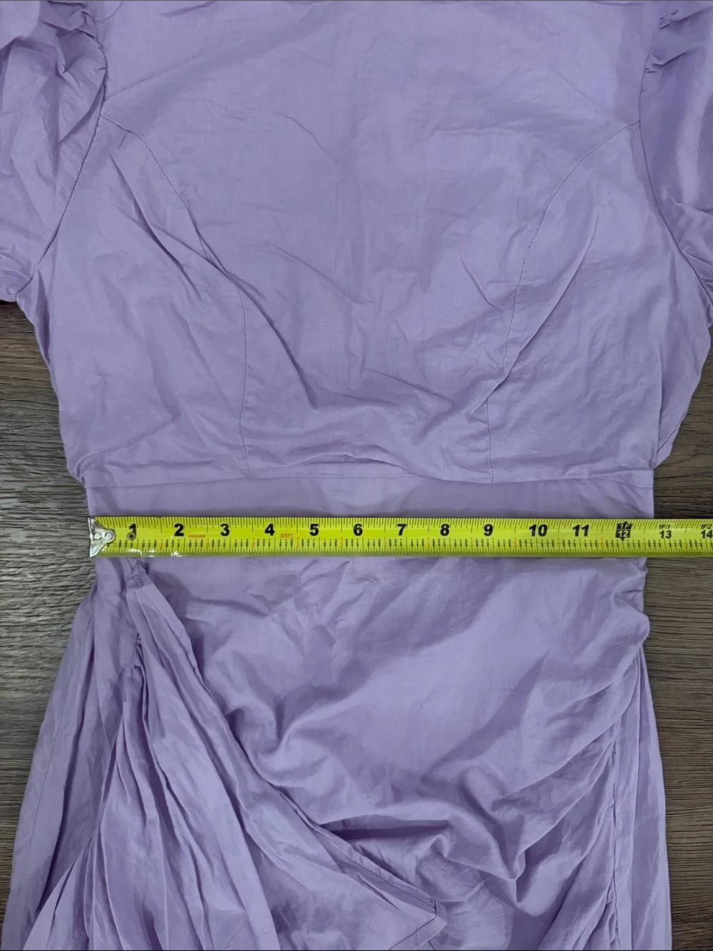 Strut & Bolt Puff-Sleeve Lavender Mini Dress with Draped Skirt Size Medium